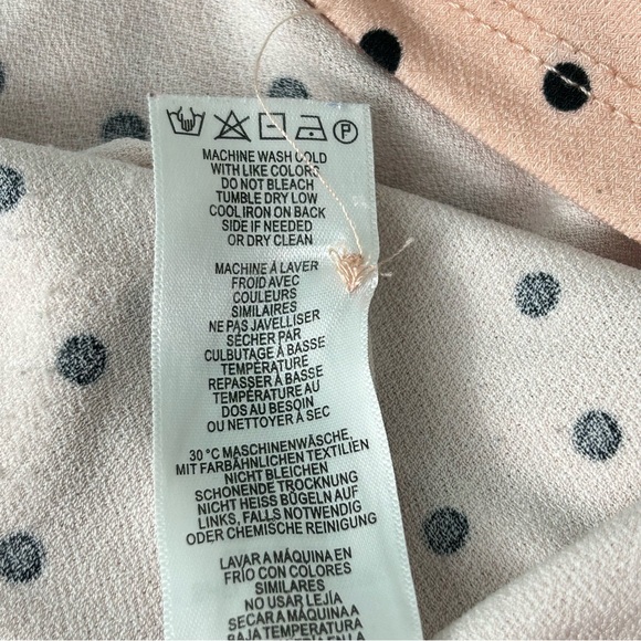 Adrianna Papell Georgette Pleated Polka Dot Blouse - Picture 8 of 8